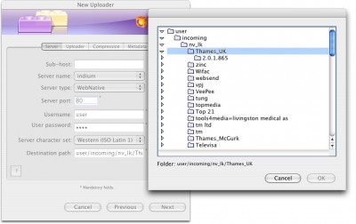 Upload Client Creator for WebNative (Macintosh) 5.0 screenshot