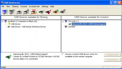 USB Redirector PRO 3.6.4 screenshot