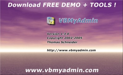 VBMyAdmin 1.2.1 screenshot