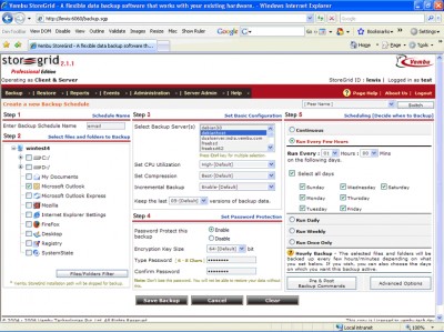 Vembu StoreGrid Backup Software - Free Edition 2.0 screenshot