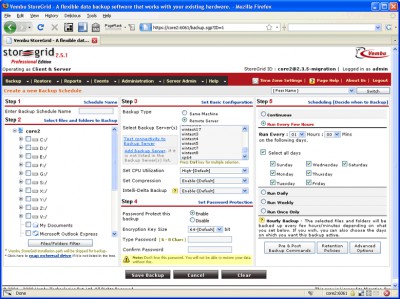 Vembu StoreGrid Backup Software-Free Edn 2.5.1 screenshot
