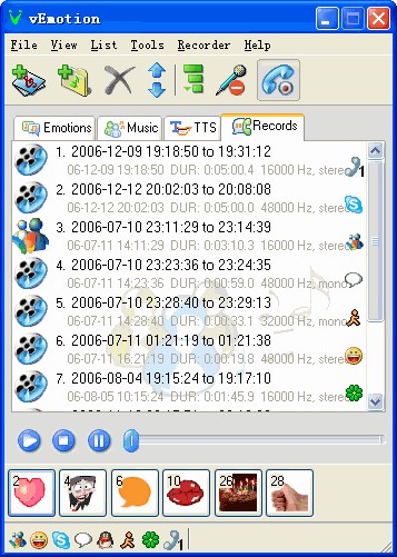 vEmotion for VoIP 6.4 screenshot