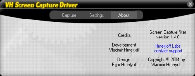 VH Screen Capture Driver 2.2.5 screenshot