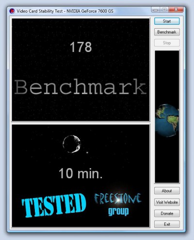 Video Card Stability Test 1.0.0.3 screenshot