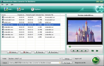 Video Converter for BlackBerry 4.3.0 screenshot