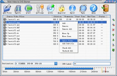 Video to DVD Burner 1.0.2 screenshot