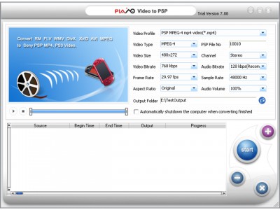 Video to PSP Converter 2011.15 screenshot
