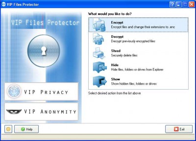 VIP Files Protector 1.2 screenshot