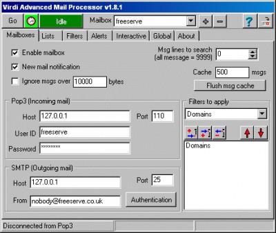 Virdi Advanced Mail Processor 1.8.4 screenshot