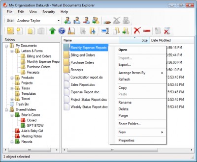 Virtual Documents 1.0 screenshot