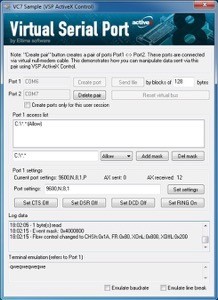 Virtual Serial Port ActiveX 8.0 screenshot