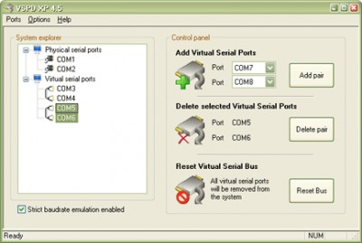 Virtual Serial Ports Driver XP2 2.0 screenshot