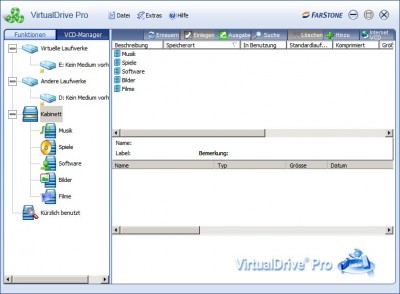 VirtualDrive Deutsch 11.1 screenshot