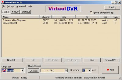 VirtualDVR 4.20 screenshot