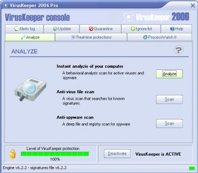 VirusKeeper 2006 Pro v6.5.0 screenshot