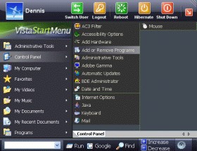 Vista Start Menu SE 2.4 screenshot