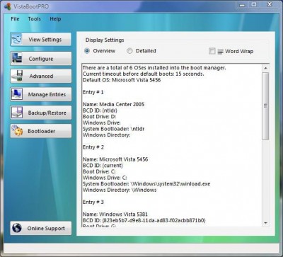 VistaBootPRO 3.2.0 screenshot