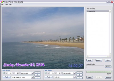 Visual Photo Time Stamp 2.1.5 screenshot