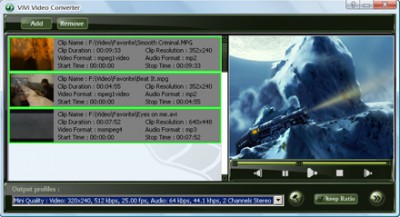 ViVi 3GP PSP iPod MP4 Video Converter 2.1.10 screenshot