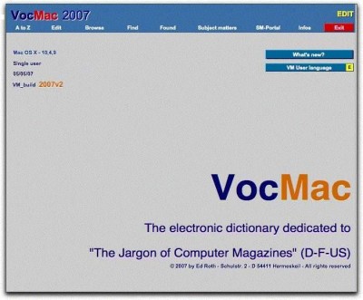 VocMac (Windows) 2007-4 screenshot