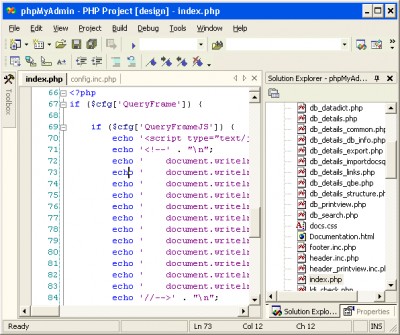 VS.Php for Visual Studio .Net 2003 2.0.1.2566 screenshot