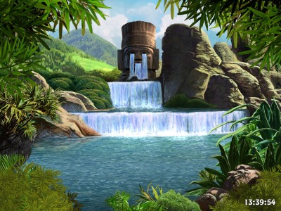 Waterfalls and Ancient Gods screensaver 1.0 screenshot