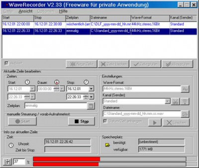 Wave Recorder V2.40 screenshot