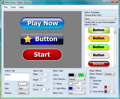 Web Button Maker Deluxe 3.01 screenshot