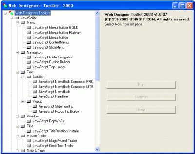 Web Designers Toolkit 2003 1.0.40 screenshot