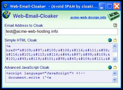 Web-Email-Cloaker 103.138a screenshot