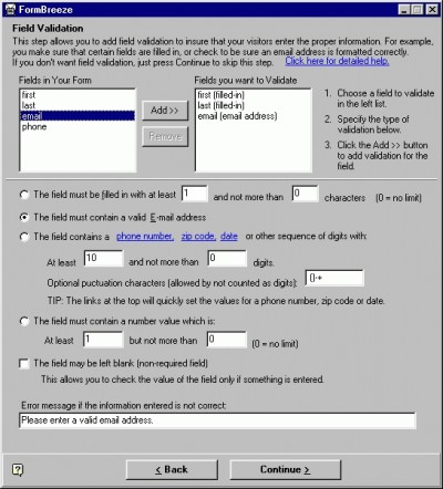 Web Form Processor and Validator 2.0 screenshot