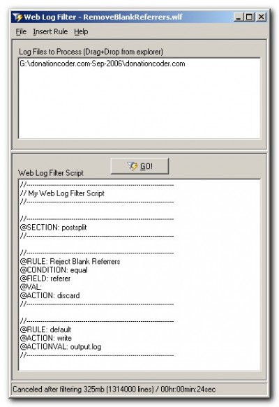 Web Log Filter 1.09.01 screenshot