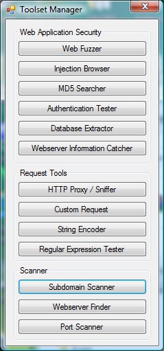 Web Security Toolset 2.05 screenshot