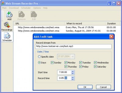 Web Stream Recorder Pro 1.61 screenshot