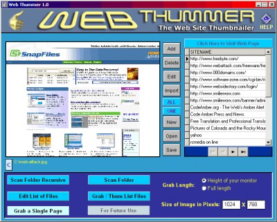 Web Thummer 1.0 screenshot