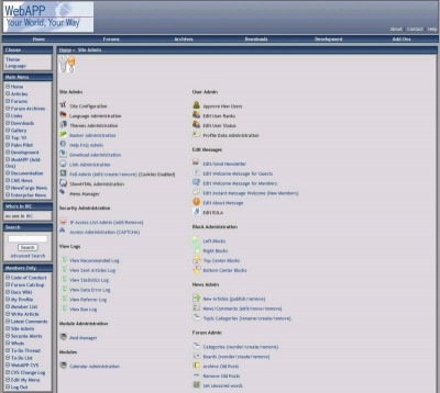 WebAPP 0.9.9.9 screenshot