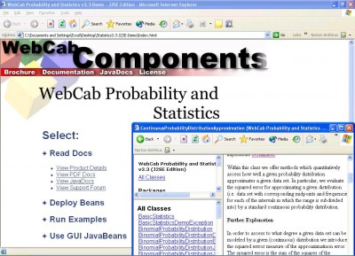 WebCab Probability and Stat (J2SE Ed.) 3.3 screenshot
