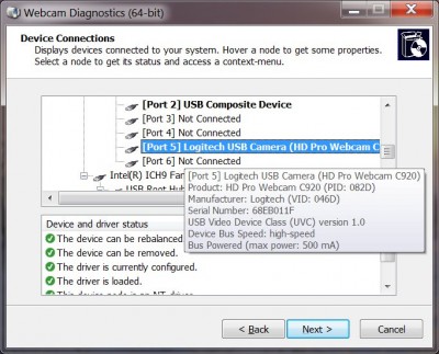 Webcam Diagnostics 1.11 screenshot