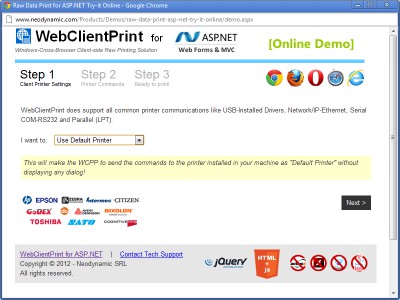WebClientPrint for ASP.NET 2.0 screenshot