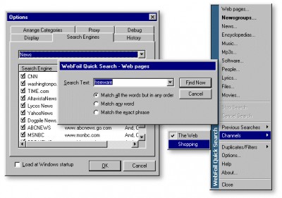WebFoil Quick Search 2.0 screenshot