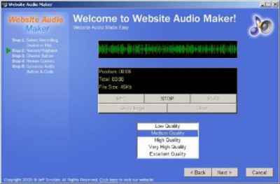 WebsiteAudioMaker 2.5 screenshot