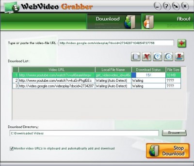 WebVideo Grabber 1.0.0.0 screenshot