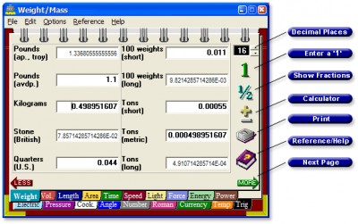 Weights And Measures Plus 3.1 screenshot