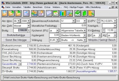 Win LohnInfo 2006 10.02 screenshot