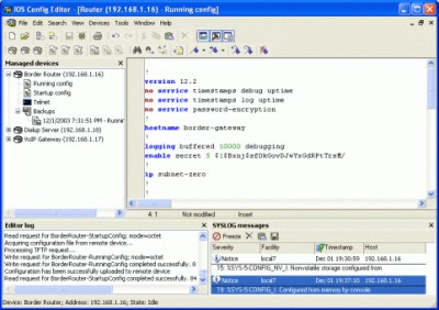 WinAgents IOS Config Editor 3.1.2.32 screenshot