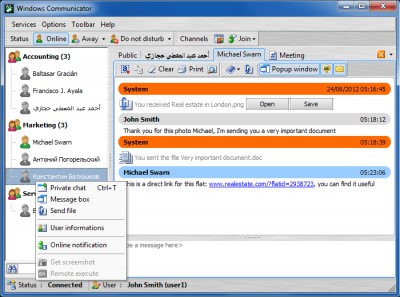 Windows Communicator 3.1 screenshot