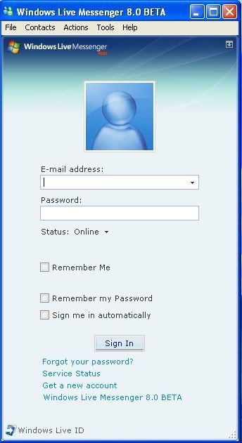 Windows Live Messenger 8.1.0.178 screenshot