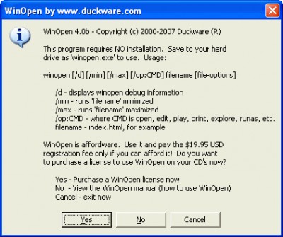 WinOpen 6.0a screenshot