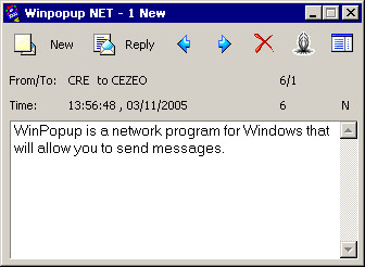 Winpopup NET messenger 1.3.402 screenshot
