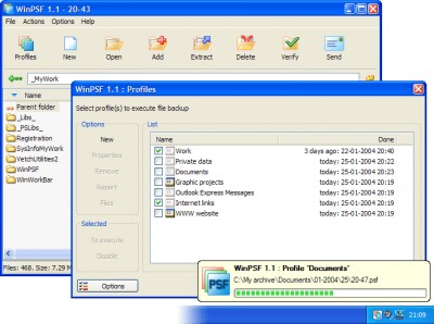 WinPSF 2.1 screenshot